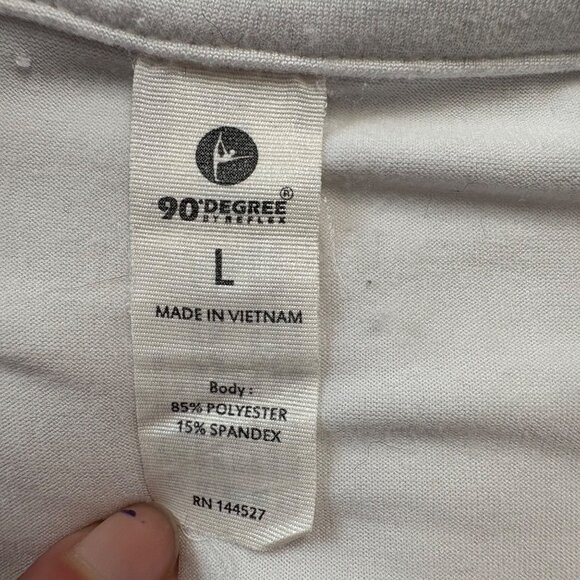 Womens White Long Sleeve Casual Quarter Zip Pullover Minimalist Top Size L - Picture 6 of 11